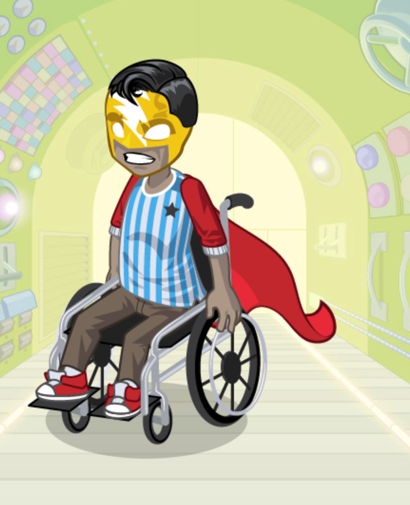 boy avatar with wheelchair