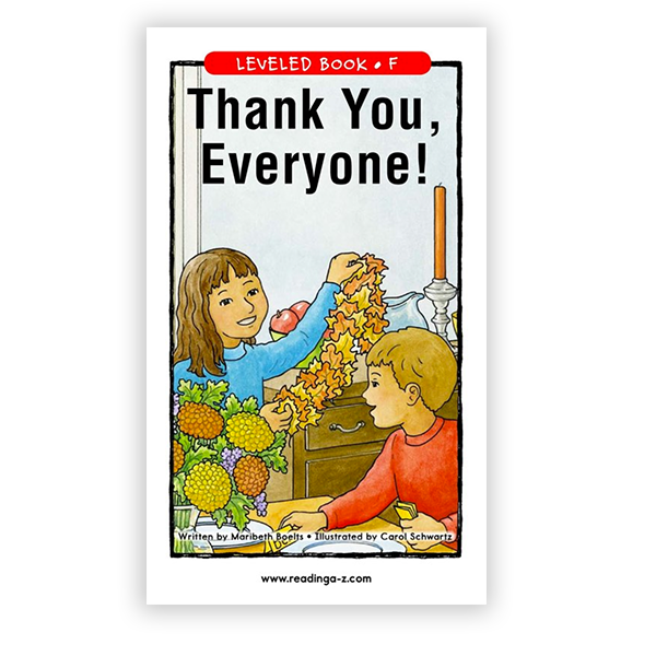 Thank You, Everone! leveled book