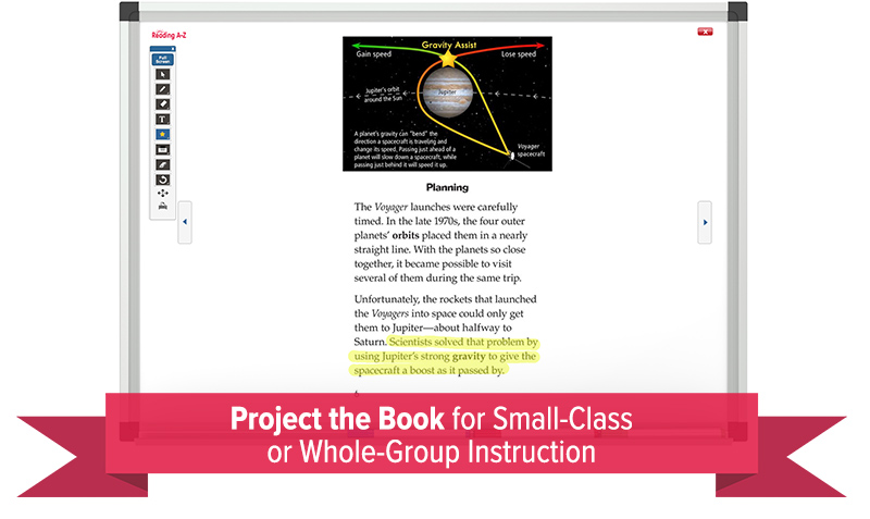 Project The Book for Small-Group or Whole-Class Instruction