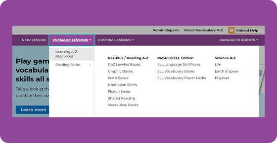Vocabulary Lists
