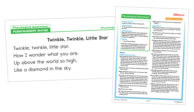 Phonological Awareness Lessons
