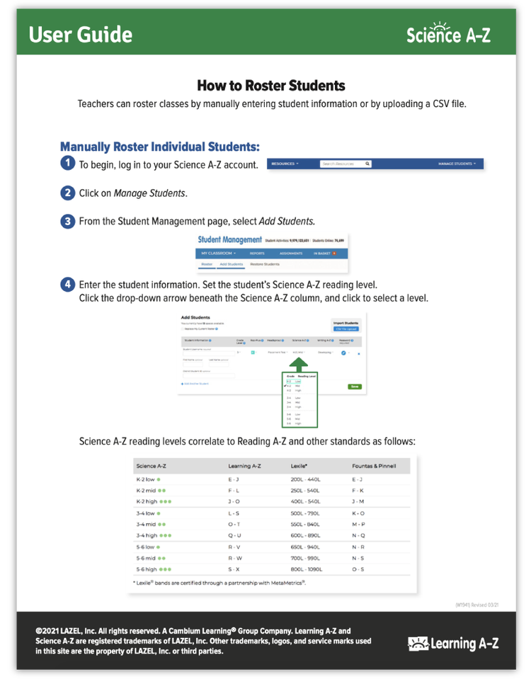 how-to-roster-students-in-science-a-z