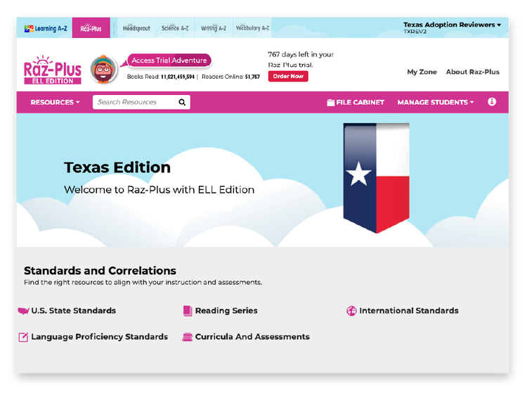 raz-plus texas edition website