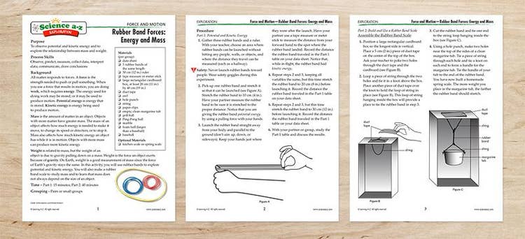 Rubber Band Forces: Energy and Mass