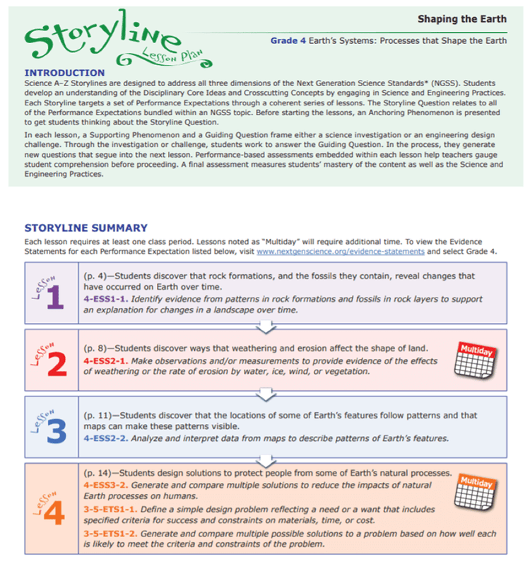 Storylines - Shaping the Earth