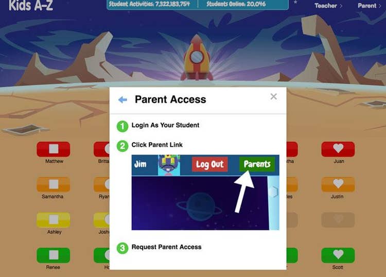kids a-z parent portal