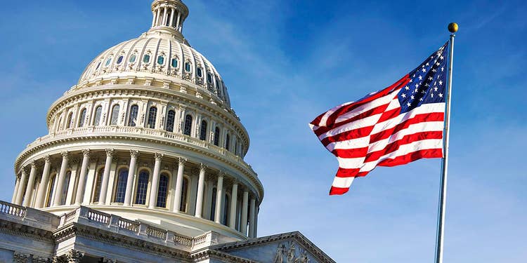 White House and American Flag