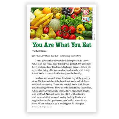 You Are What You Eat