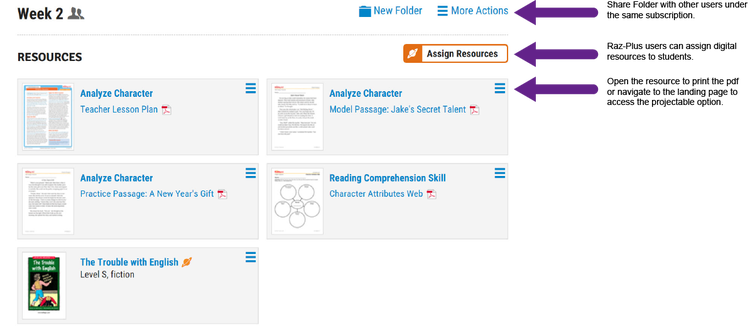 assign homework to apply skill to a book