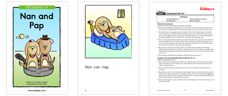 Nan and Pap Decodable Book