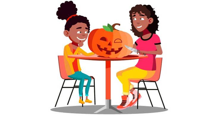 Pumpkin carving family
