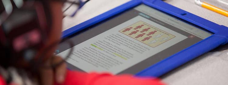 Student reading Raz-Plus eBook
