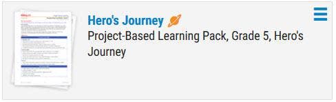 Hero's Journey Project-Based Learning Pack