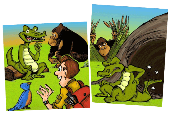 illustrations from Albert the Angry Alligator