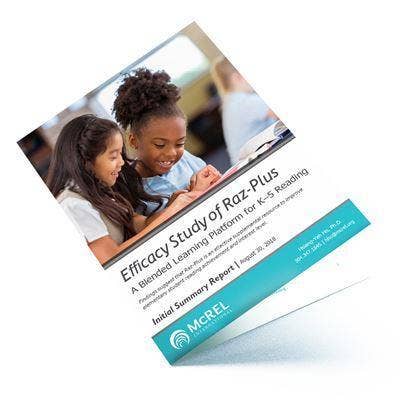 McREL Study Examines Effects of Raz-Plus on Reading Achievement and Motivation