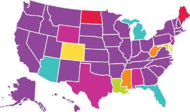 United States Map of Most Popular Spanish Books by State