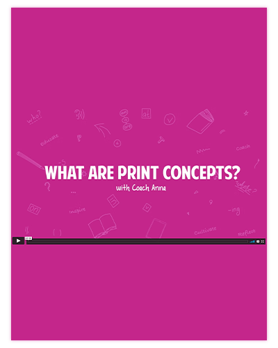 Grade K-1 What Are Print Concepts Professional Development Video