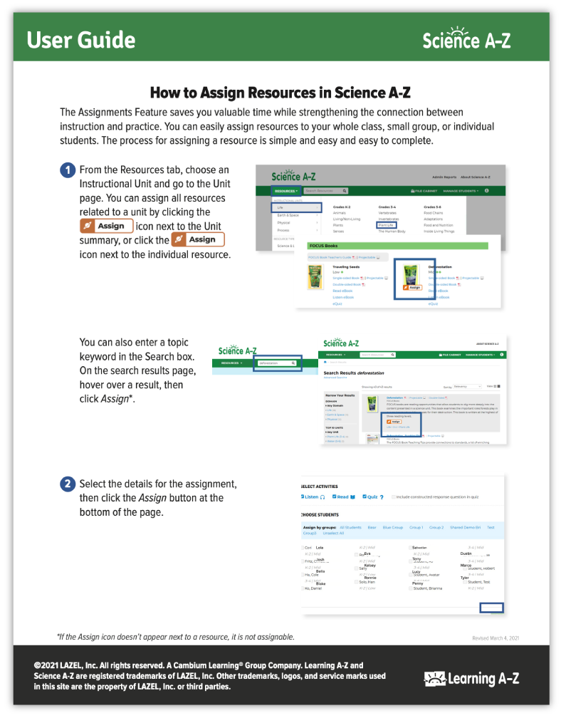 how-to-assign-resources-science-a-z