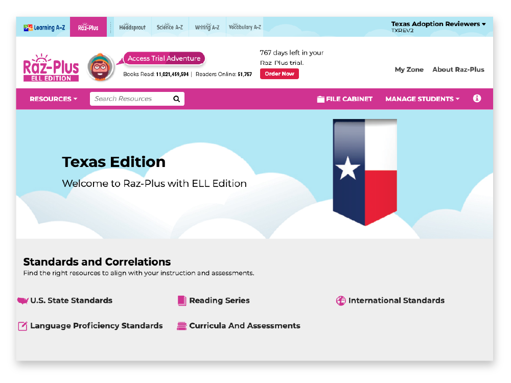 raz-plus texas edition website